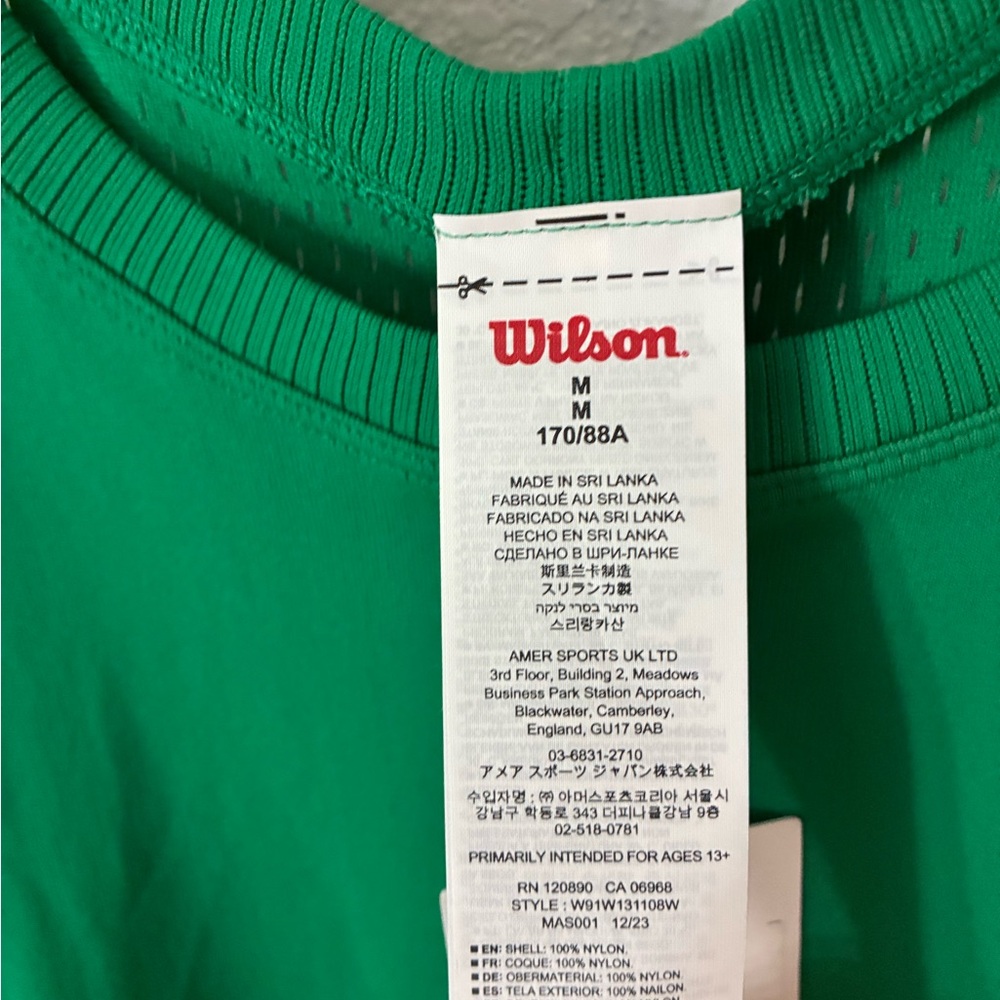 NWT Wilson Seamless Tank Top Green Mesh Athletic Sleeveless Size M - Picture 3 of 5